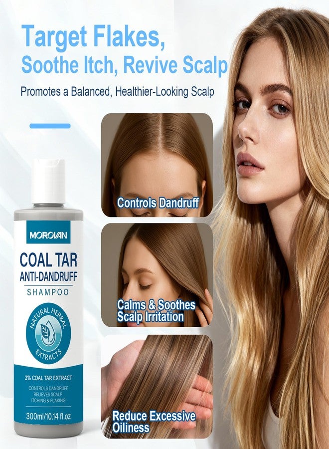 Morovan Coal Tar Dandruff Shampoo: 2% COAL TAR Extract for Severe Dandruff, Psoriasis & Itchy Scalp | Medicated Treatment for Seborrheic Dermatitis - Effective Flake and Itch Control. - Image 3